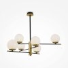 NOWODCZESNA LAMPA WISZĄCA MAYTONI NOSTALGIA MOD048PL-06G CZARNO-ZŁOTA BIAŁE KULE